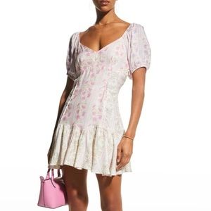 NWT LoveShackFancy Amini Dress in Pastel Clouds | 2 | Preppy Floral Mini Dress